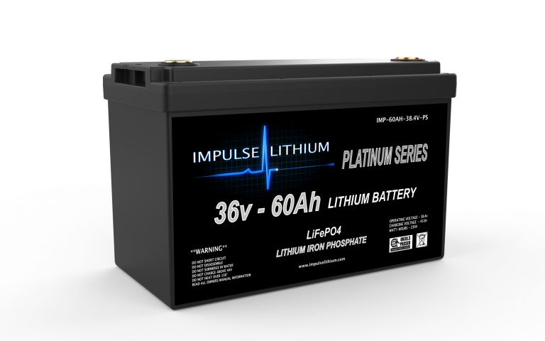 Impulse Lithium 36v 60Ah Platinum Series LiFePO4 Lithium Battery w/ Bluetooth
