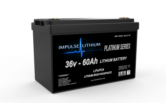 Impulse Lithium 36v 60Ah Platinum Series LiFePO4 Lithium Battery w/ Bluetooth